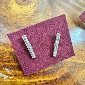 Elegant Silver Bar Earrings